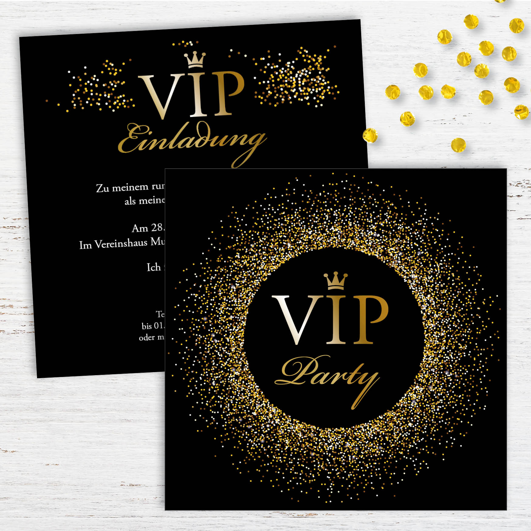 Einladung zum 40. Geburtstag: VIP Party Individuelle Einladung